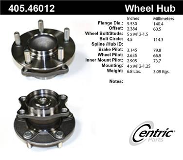 Wheel Bearing and Hub Assembly CE 405.46012