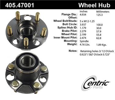 Wheel Bearing and Hub Assembly CE 405.47001E