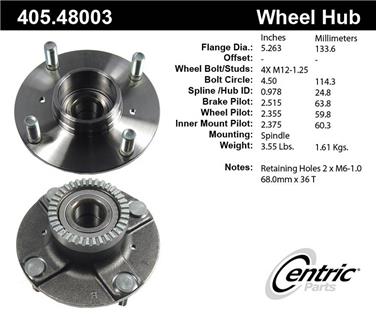 Wheel Bearing and Hub Assembly CE 405.48003E