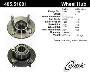 Wheel Bearing and Hub Assembly CE 405.51001E