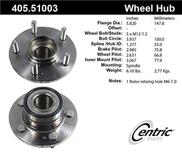 Wheel Bearing and Hub Assembly CE 405.51003E