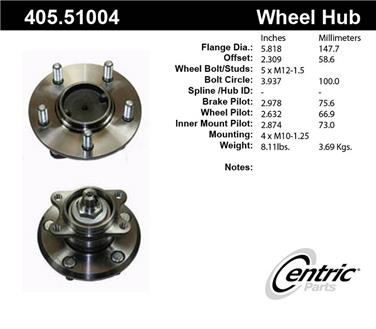 Wheel Bearing and Hub Assembly CE 405.51004E