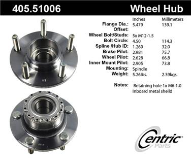 Wheel Bearing and Hub Assembly CE 405.51006