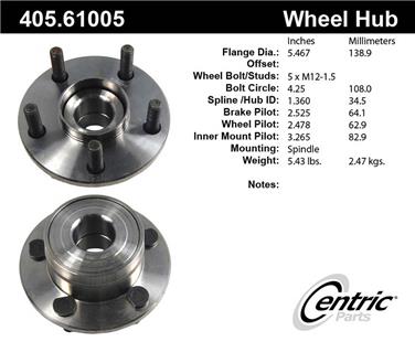 Wheel Bearing and Hub Assembly CE 405.61005E