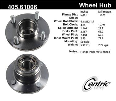 Wheel Bearing and Hub Assembly CE 405.61006