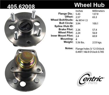 Wheel Bearing and Hub Assembly CE 405.62008E