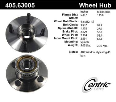Wheel Bearing and Hub Assembly CE 405.63005E