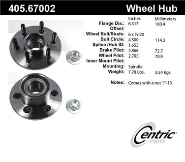 Wheel Bearing and Hub Assembly CE 405.67002