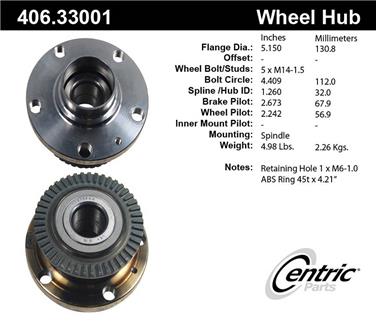 Wheel Bearing and Hub Assembly CE 406.33001E