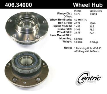 Wheel Bearing and Hub Assembly CE 406.34000E