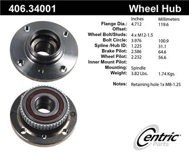 Wheel Bearing and Hub Assembly CE 406.34001E