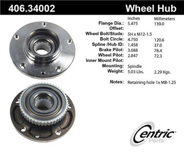 Wheel Bearing and Hub Assembly CE 406.34002E