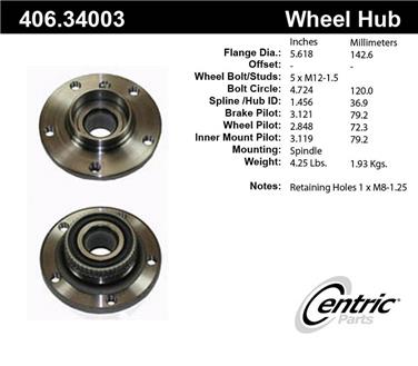 Wheel Bearing and Hub Assembly CE 406.34003