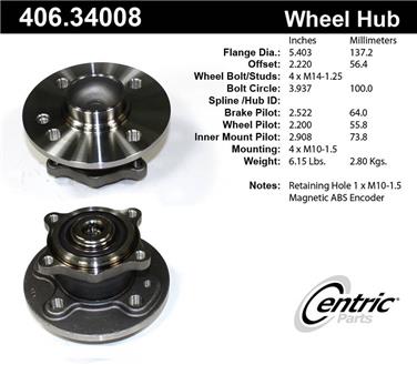 Wheel Bearing and Hub Assembly CE 406.34008E