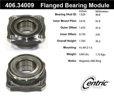 Wheel Bearing and Hub Assembly CE 406.34009