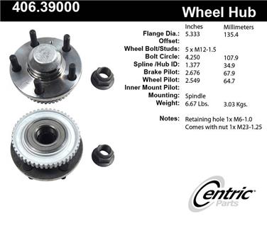 Wheel Bearing and Hub Assembly CE 406.39000E