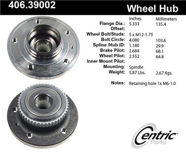 Wheel Bearing and Hub Assembly CE 406.39002E