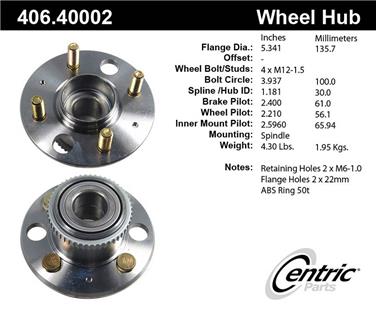 Wheel Bearing and Hub Assembly CE 406.40002