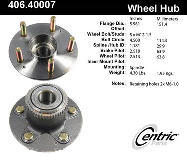 Wheel Bearing and Hub Assembly CE 406.40007E