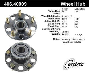 Wheel Bearing and Hub Assembly CE 406.40009