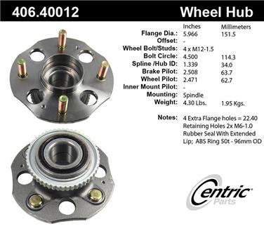 Wheel Bearing and Hub Assembly CE 406.40012E