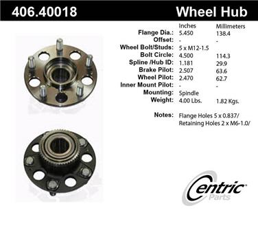 Wheel Bearing and Hub Assembly CE 406.40018