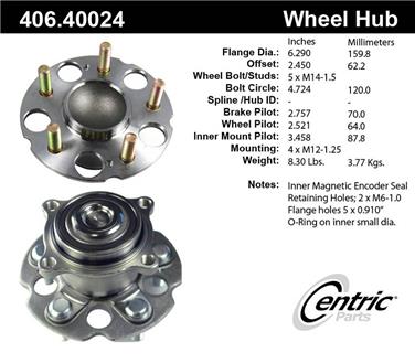 Wheel Bearing and Hub Assembly CE 406.40024