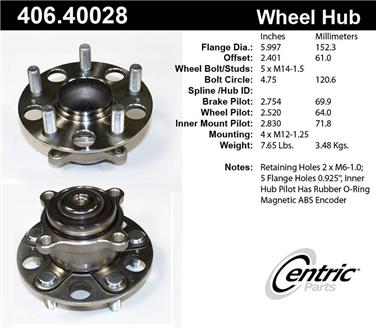 Axle Bearing and Hub Assembly CE 406.40028