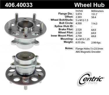 Wheel Bearing and Hub Assembly CE 406.40033