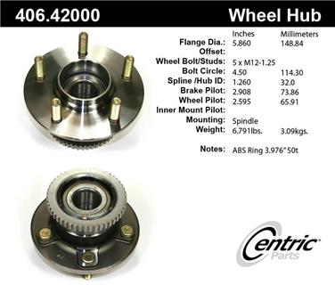 Wheel Bearing and Hub Assembly CE 406.42000E