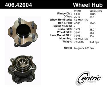 Wheel Bearing and Hub Assembly CE 406.42004E