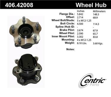 Wheel Bearing and Hub Assembly CE 406.42008E