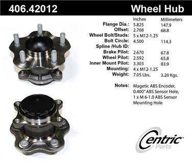 Wheel Bearing and Hub Assembly CE 406.42012