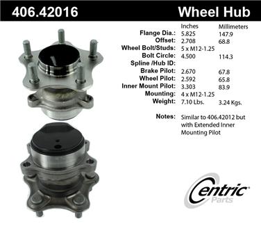 Wheel Bearing and Hub Assembly CE 406.42016