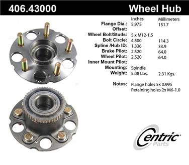 Wheel Bearing and Hub Assembly CE 406.43000E