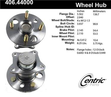 Wheel Bearing and Hub Assembly CE 406.44000E