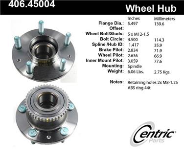 Wheel Bearing and Hub Assembly CE 406.45004E