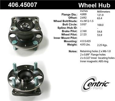 Wheel Bearing and Hub Assembly CE 406.45007