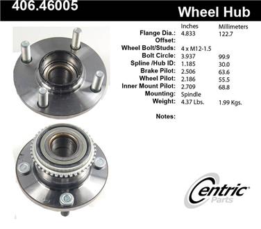 Wheel Bearing and Hub Assembly CE 406.46005E