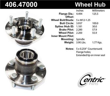 Wheel Bearing and Hub Assembly CE 406.47000E