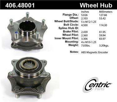 Wheel Bearing and Hub Assembly CE 406.48001