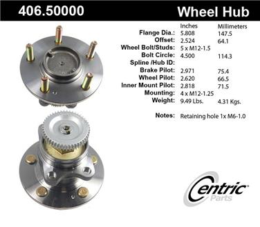 Wheel Bearing and Hub Assembly CE 406.50000E