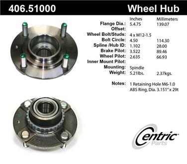 Wheel Bearing and Hub Assembly CE 406.51000E