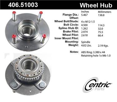 Wheel Bearing and Hub Assembly CE 406.51003E