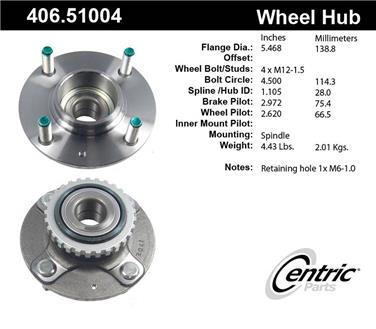 Wheel Bearing and Hub Assembly CE 406.51004E