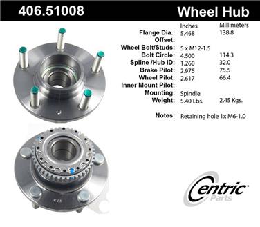 Wheel Bearing and Hub Assembly CE 406.51008E