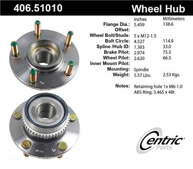 Wheel Bearing and Hub Assembly CE 406.51010E