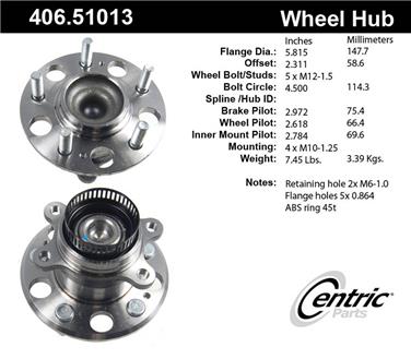 Wheel Bearing and Hub Assembly CE 406.51013