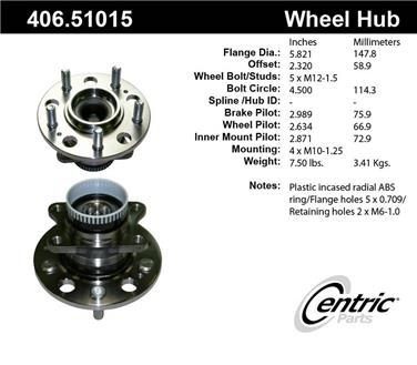 Wheel Bearing and Hub Assembly CE 406.51015