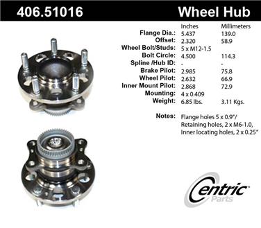 Axle Bearing and Hub Assembly CE 406.51016